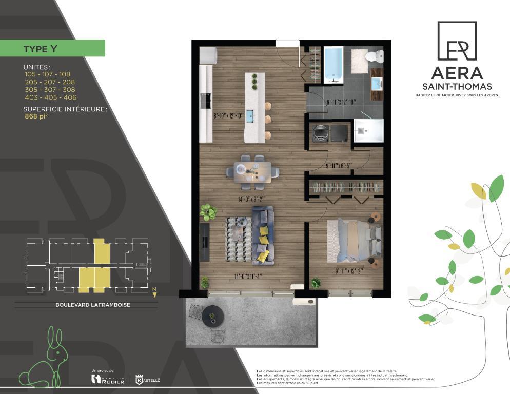 Aera St-Thomas Condo 3 1/2 St-Hyacinthe à louer - appartement / logement | 3292596