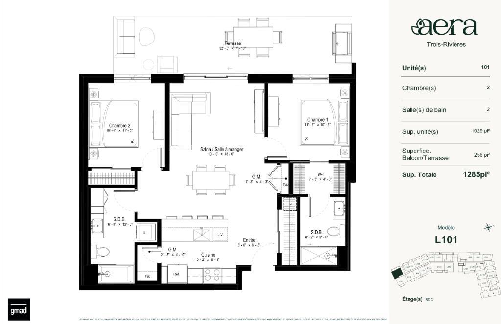 Aera Trois-Rivières | Condos 4 1/2 d'inspiration hôtelière à louer - appartement / logement | 3292795