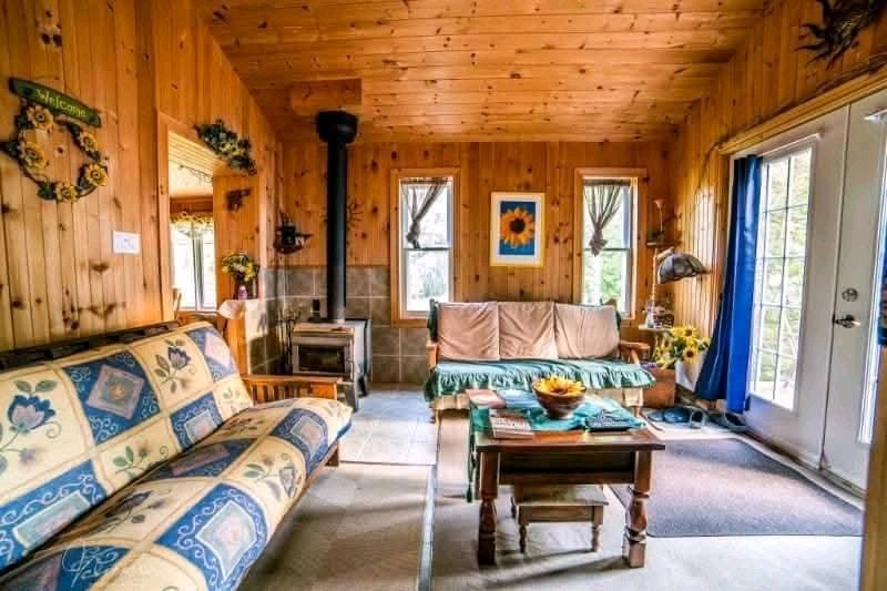 🌲 Mon Oasis de Paix | 31 nuits et + | Rabais | Kayak, pédalo, plages privées Chalet à louer Magog-Orford | 3292892