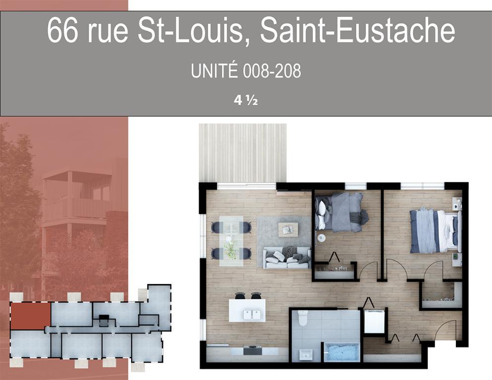 Appartements neufs 4 ½ à louer – Saint-Eustache | 3294494