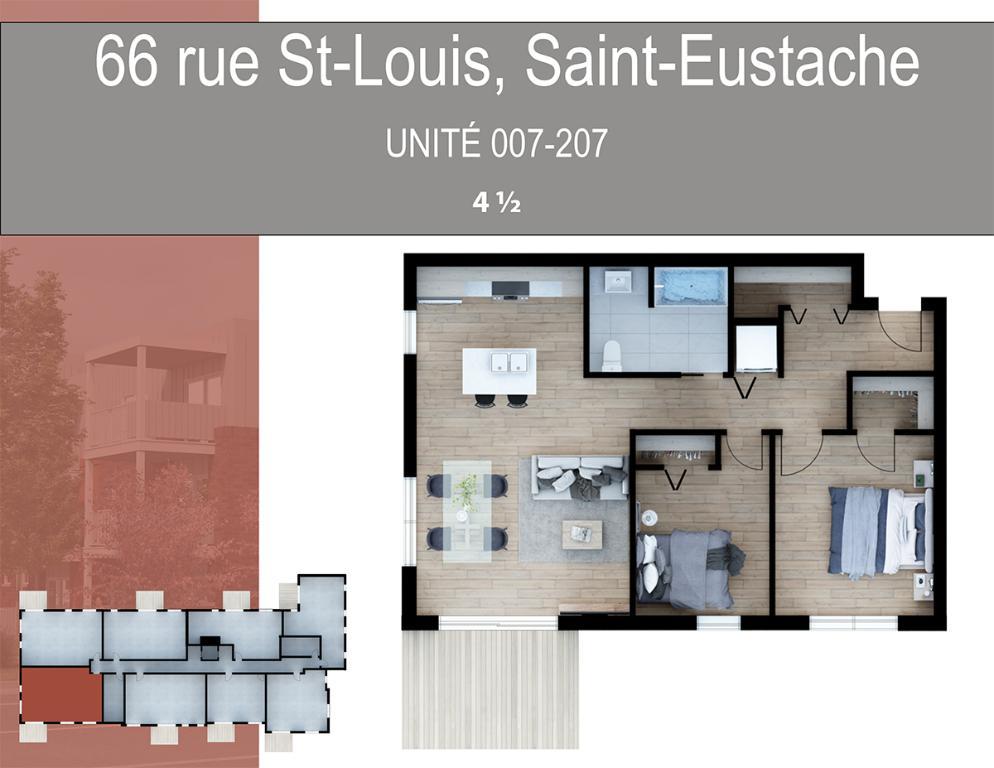 Appartements neufs 4 ½ à louer – Saint-Eustache | 3294494