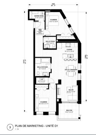2 CH - 1 SDB - Gatineau - $3,400 /mo | 3295029