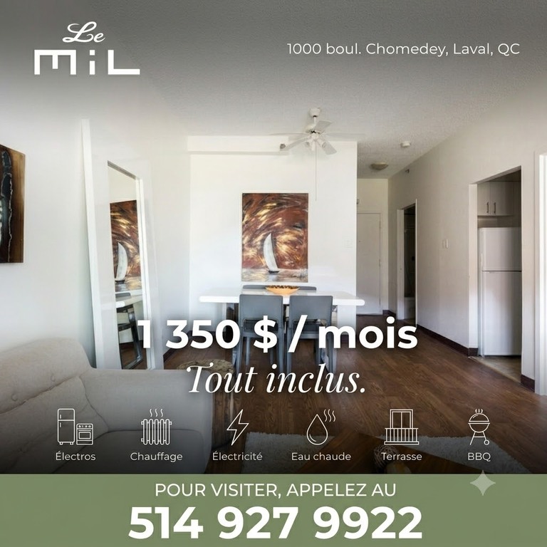 3 ½ Tout Inclus à Louer | 3297127
