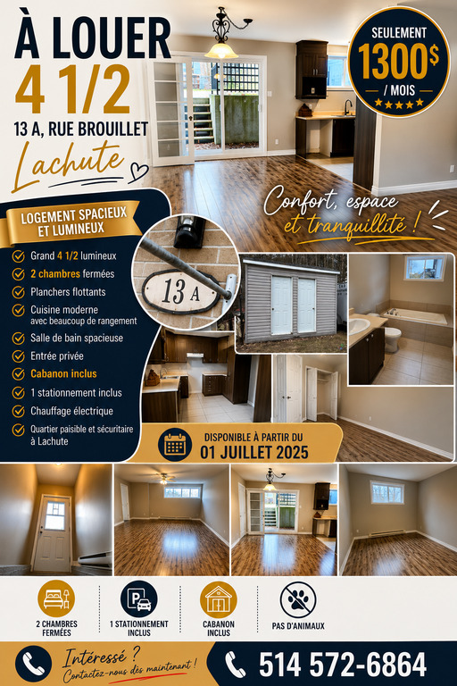 Le Confort Au Quotidien – 4 ½ à Lachute | 3297315