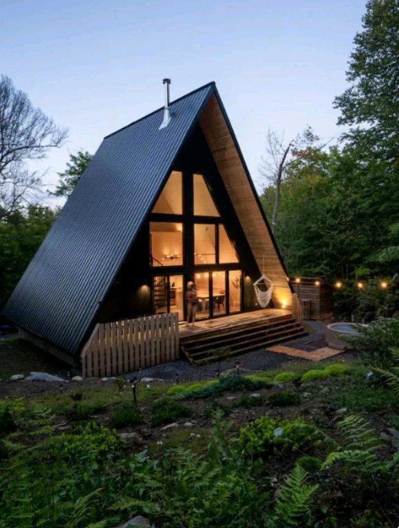 Cabane de luxe en forme de A/ Foyer Spa et Escapade dans la nature | 3298421