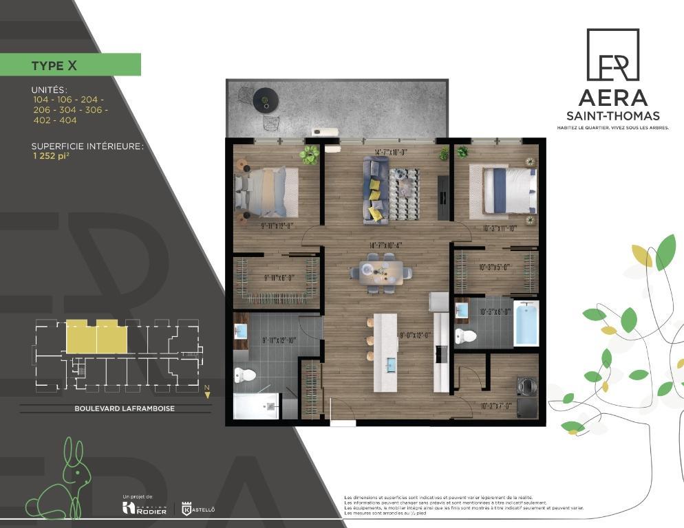 Aera St-Thomas Condo 4 1/2 St-Hyacinthe à louer - appartement / logement | 3300411