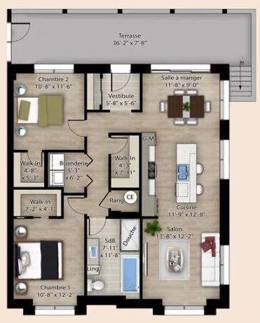 Appartement de 2 chambres à louer à L'Assomption | 3308120