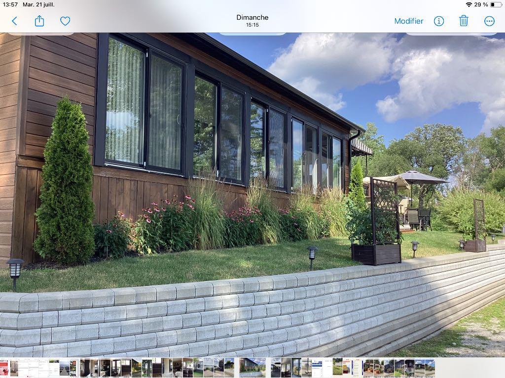 Terrain avec Roulotte 39 pi rattaché à une véranda de 38x12 pi avec vue exceptionnelle sur la rivière Outaouais | 3310441