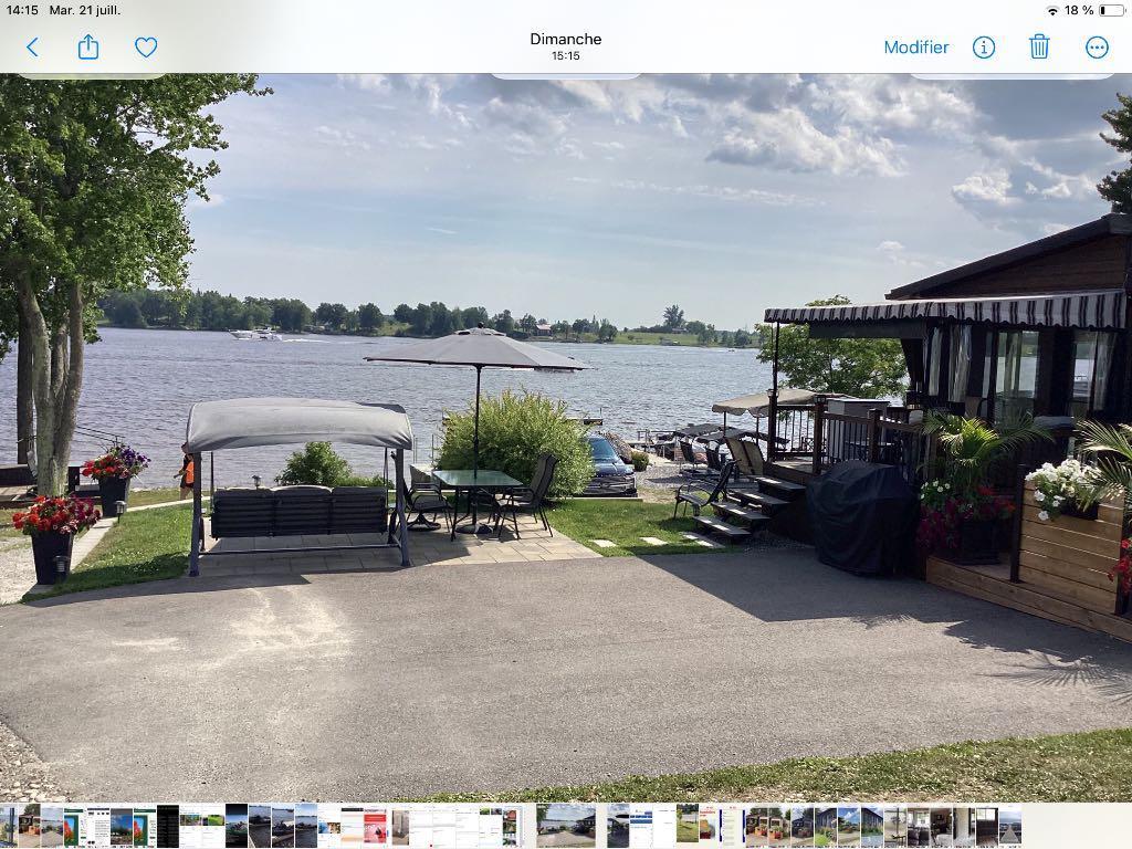Terrain avec roulotte et véranda avec vue exceptionnel sur la rivière Outaouais navigable | 3310442