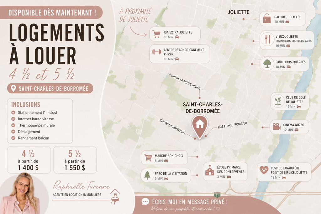4 ½ Et 5 ½ à Louer – Saint-Charles-de | 3312757