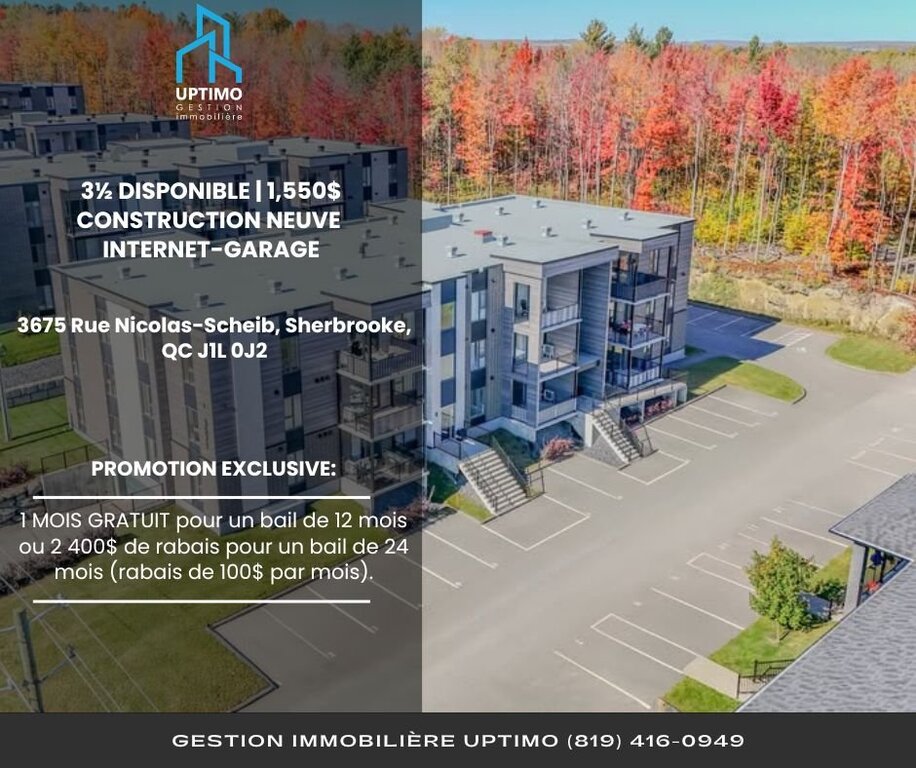 3 ½ HAUT DE GAMME – CONSTRUCTION NEUVE | 3313101