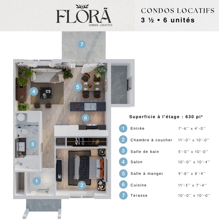 APPARTEMENT 1 CHAMBRE NIVEAU SOL | 3313415