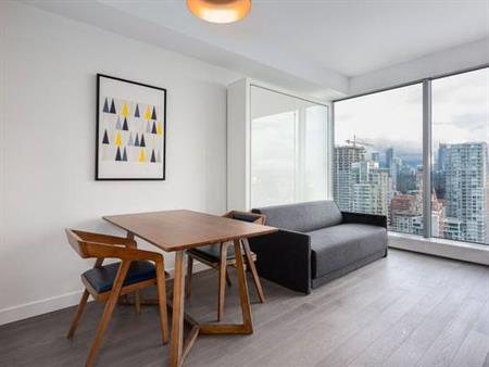 AVAILABLE Nov 1st-40TH FLOOR-PET WELCOME, FURNISHED Studio@ 1480 Howe