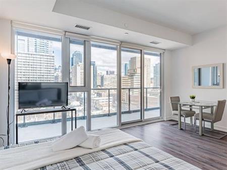 Toronto Furnished Condo Rental - Studio Suite + Den, Private Balcony