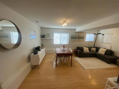 Fully Furnished, bright, clean, modern 2 bedroom garden-level suite