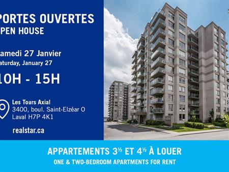 Appartement 1 chambre à louer Laval à Axial Towers