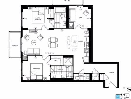 3 bedroom apartment of 1097 sq. ft in Markham
