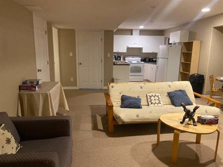 Furnished & utilities included-Ground Level 2 bedroom basement suite