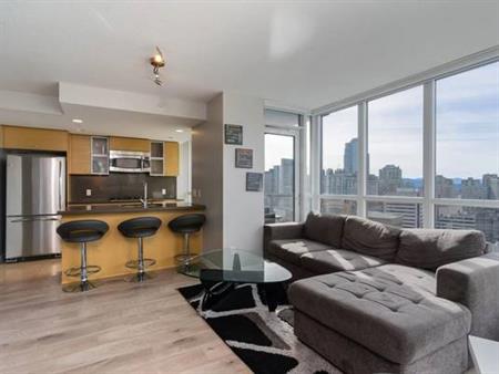 Views! FURNISHED One Bedroom Apartment with Den in Downtown Vancouver