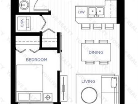 1-bedroom, 1-bathroom apartment for RENT