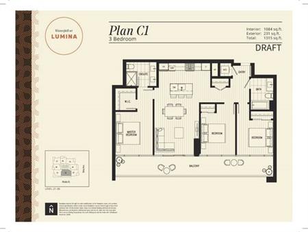 3 Bedroom 2 Bathroom Unit at Lumina