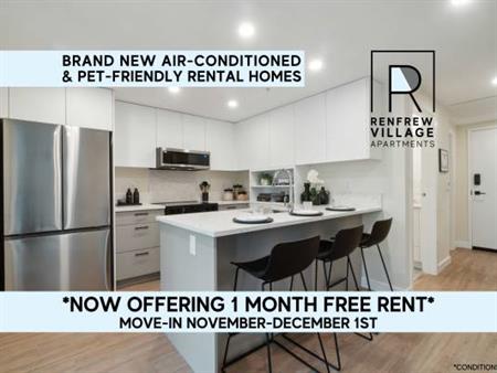 1 MONTH FREE! PET-FRIENDLY 2 BED APARTMENTS W/ AC @ RENFREW VILLAGE!