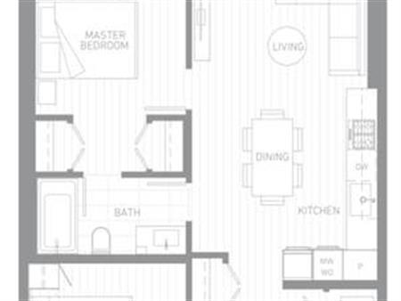 Metrotown Station Square 2 bedroom & 1 bath