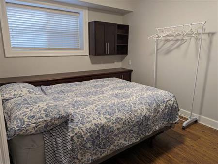 Fully furnished - PRIME Location- 2 BED- 1 Bath- Bright Basement suite