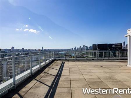 False Creek-Science World-2 Storey PENTHOUSE w AC N Gigantic Patio