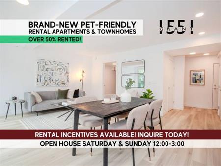 RENT COMMERCIAL DRIVE! BRAND-NEW PET-FRIENDLY 2 BED 2.5 BATH TOWNHOMES