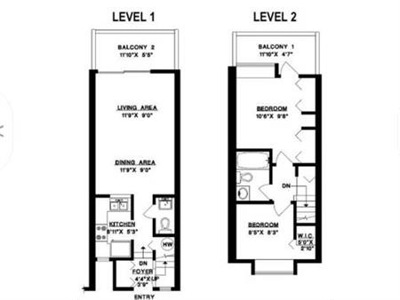 AVAILABLE DEC 1: 2 BED + 1.5 BATH, TWO LEVEL T