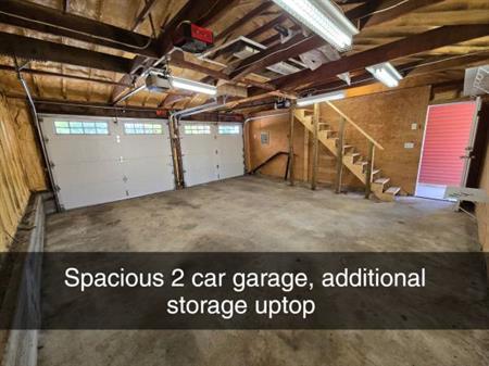 2 car garage space for storage