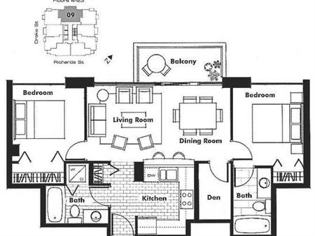 downtown furnished 2 bedrooms condo