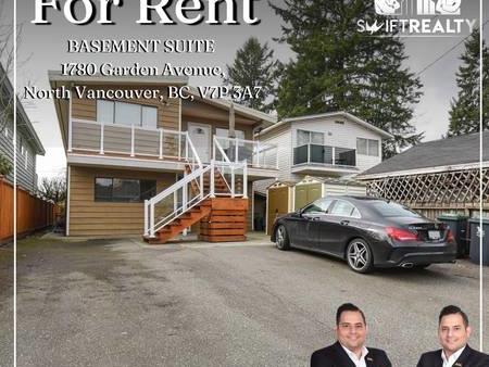 2-Bed 1-Bath basement suite with Storage Shed in North Vancouver!