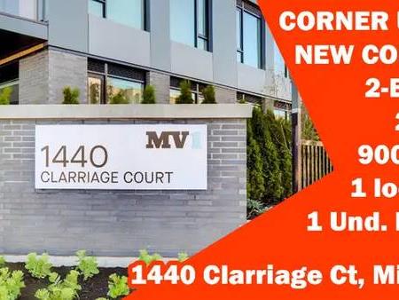 2-Bd 2 bath NEW CORNER large CONDO - MODERN UPGRADES, 900 sqf Corner