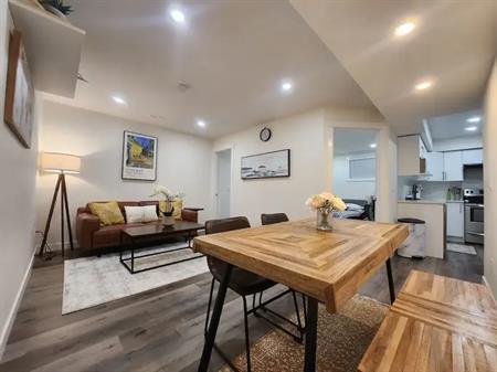 Beautiful Fully Furnished 2 Bed 1 Bath Plus den Basement Suite | Calgary