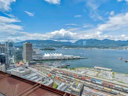 2 Bed 2 Bath w/ 2 parkings & water views in Downtown Vancouver