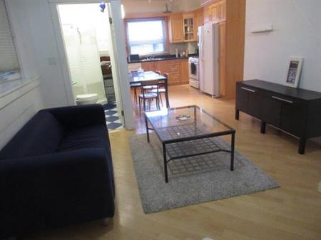 FURNISHED 1BR Ground level apartment available December 1