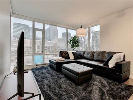 2 BED 2 BAT & Den fully furnished rental offers spectacular city views