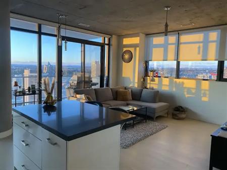 27th Floor Luxury Two Bed + 2 Bath Condo With Panoramic Mountain Views | 2702 - 1010 6th St SW, Calgary