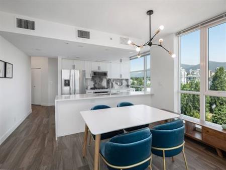 Furnished and beautifully renovated corner unit with a VIEW!