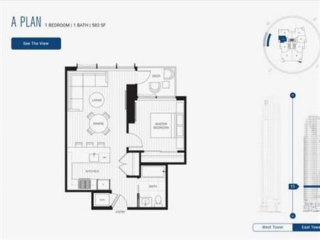 Brand New Luxurious and Spacious 1bdrm/1bath at "Pier West"