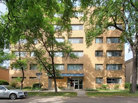 Large bachelor unit in sparkling clean and secure elevator building | 72 Hargrave Street, Winnipeg