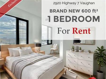 Brand New 1-Bedroom Corner Unit for Rent in Vaughan by VMC TTC