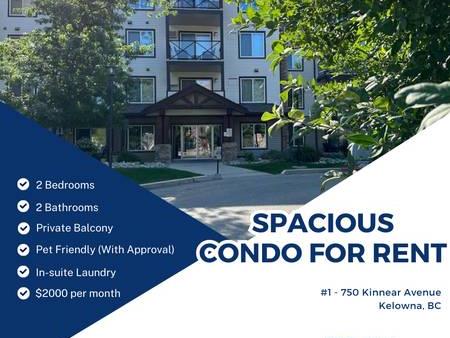 Spacious 2bed Condo