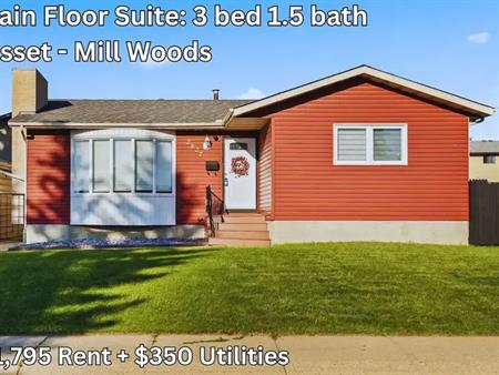 3 Bedroom Main Floor Suite in Mill Woods | Edmonton