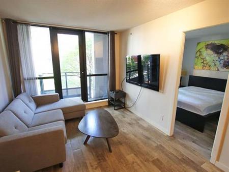 Bright & Cozy 1 Bed Furnished Apartment Rental in Yaletown