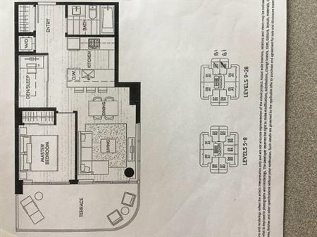 $2300/1Bedr. 1Bath.&Den Etoile High-rise