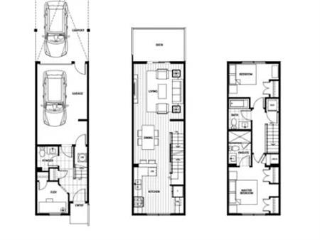 2 bdrm + Flex Townhouse at Sea and Sky by Bosa Kingswood