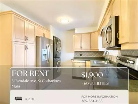 3 BED 1 BATH: 31 Rendale Ave, St Catharines - Main | 31 Rendale Avenue, St. Catharines